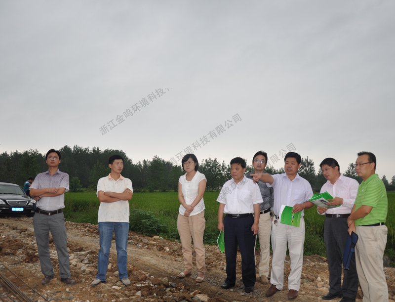 安徽省环保厅领导苏惠民视察我司太阳能污水工程